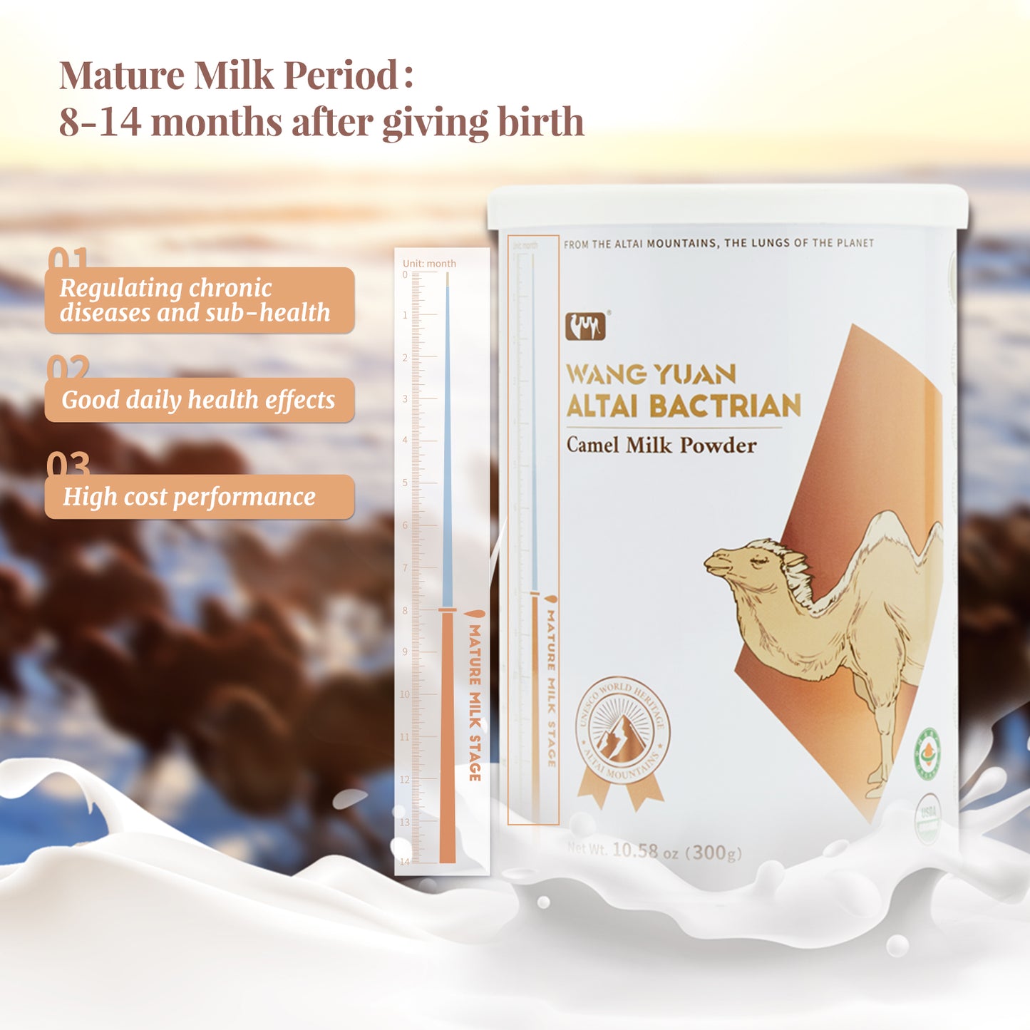 WANG YUAN ALTAI BACTRIAN Camel Milk Powder-Mature Milk